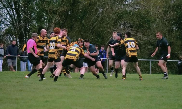 George Evans on the charge for Neyland. Picture William John
